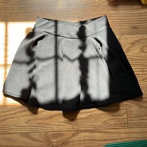 black tennis skort